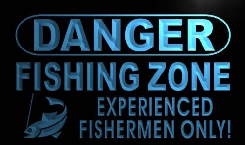 Danger Fishing Zone Neon Light Sign
